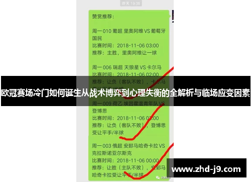 欧冠赛场冷门如何诞生从战术博弈到心理失衡的全解析与临场应变因素